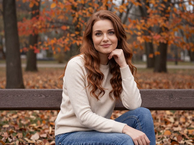 Slavic woman in an autumn park setting - discover why men choose Eastern European dating