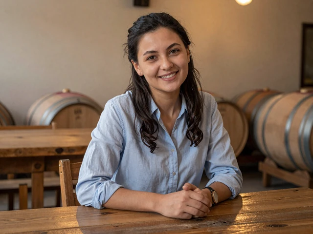 Moldovan woman enjoying a wine tasting in a traditional winery - Moldovan singles value warmth and authentic connection