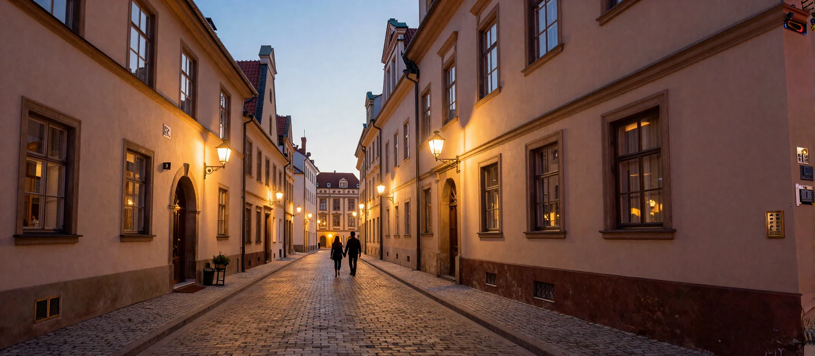 Romantic European cityscape at golden hour symbolizing international love connections