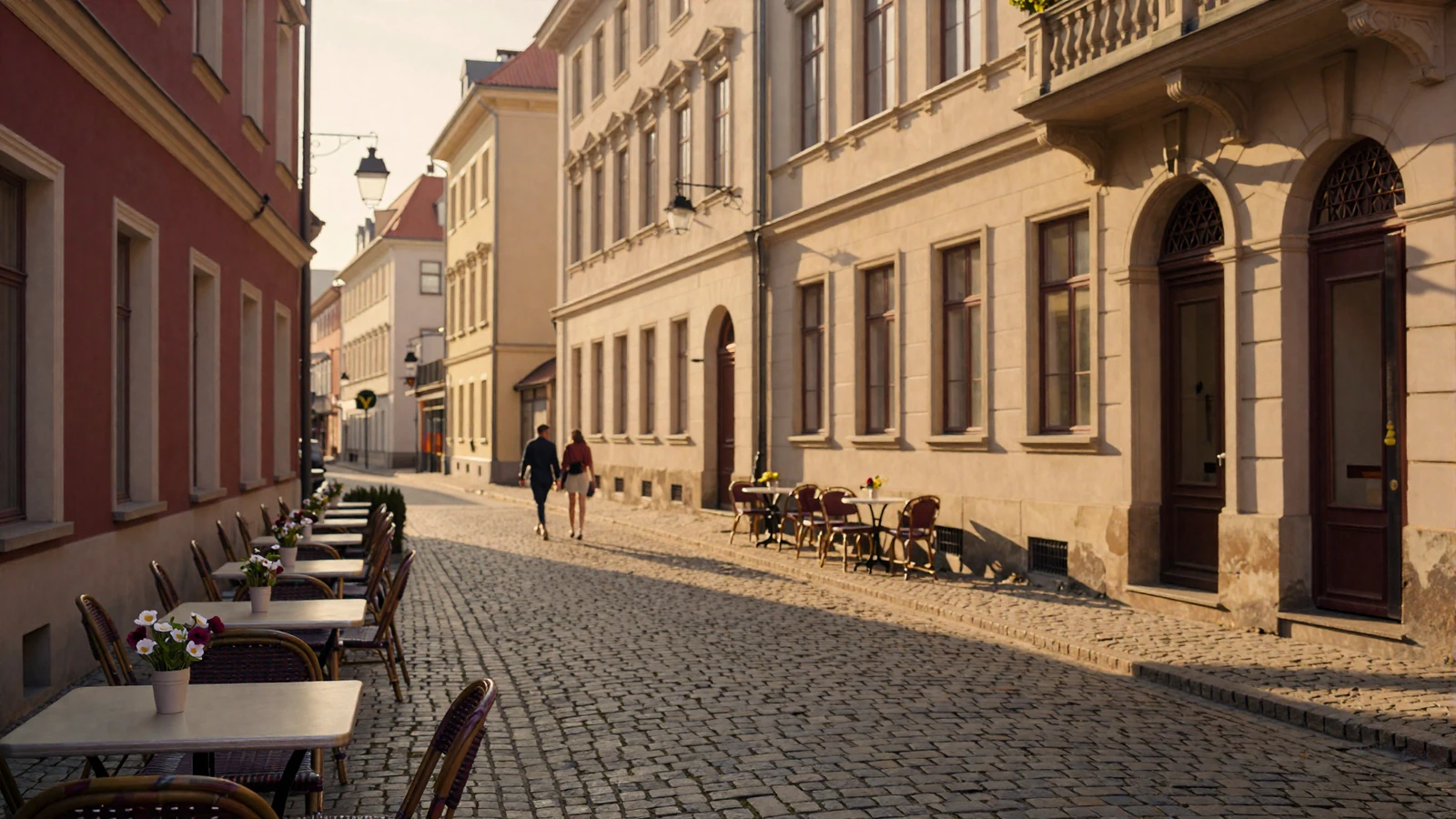 Beautiful European city at golden hour - the romantic setting Beautiful Brides connects you to